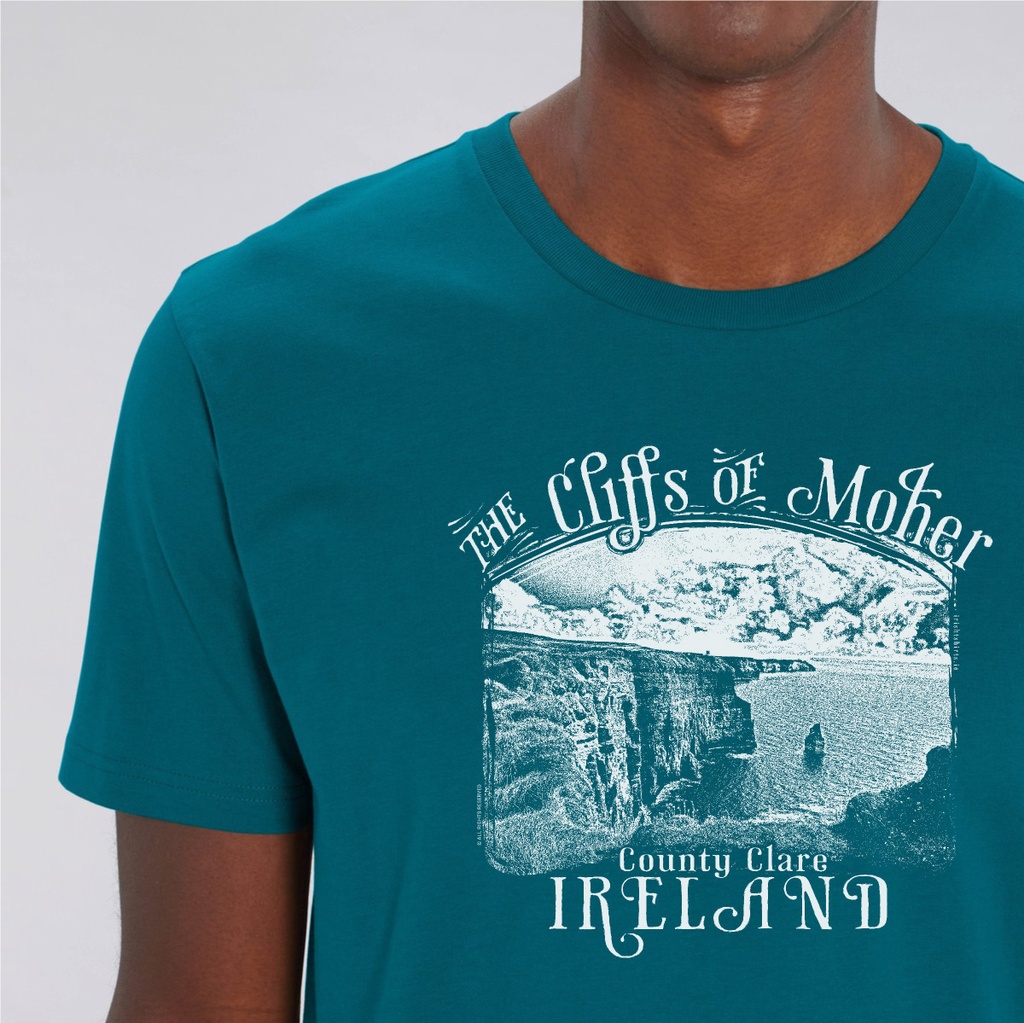 Monochrome Moher Cliffs Organic Unisex T-Shirt