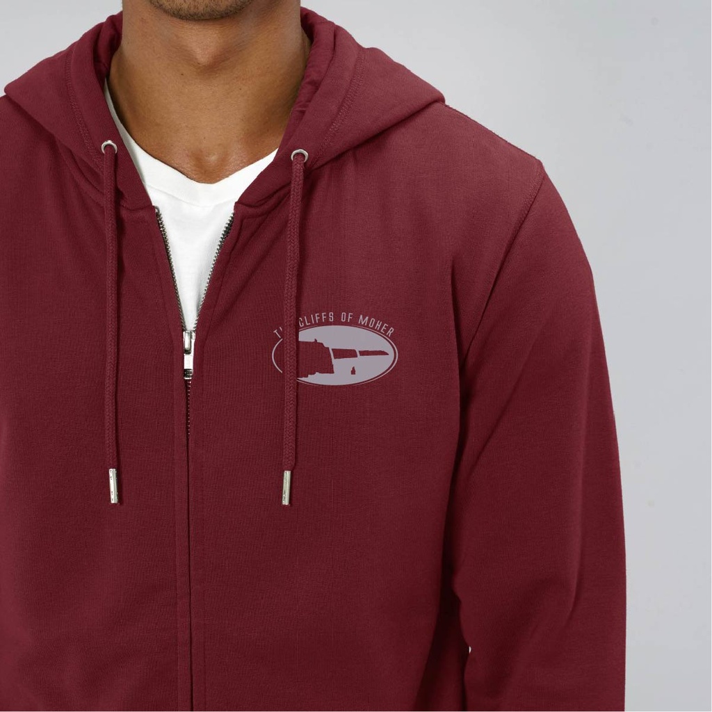 Burgundy: Logobeg Organic Zip Hood