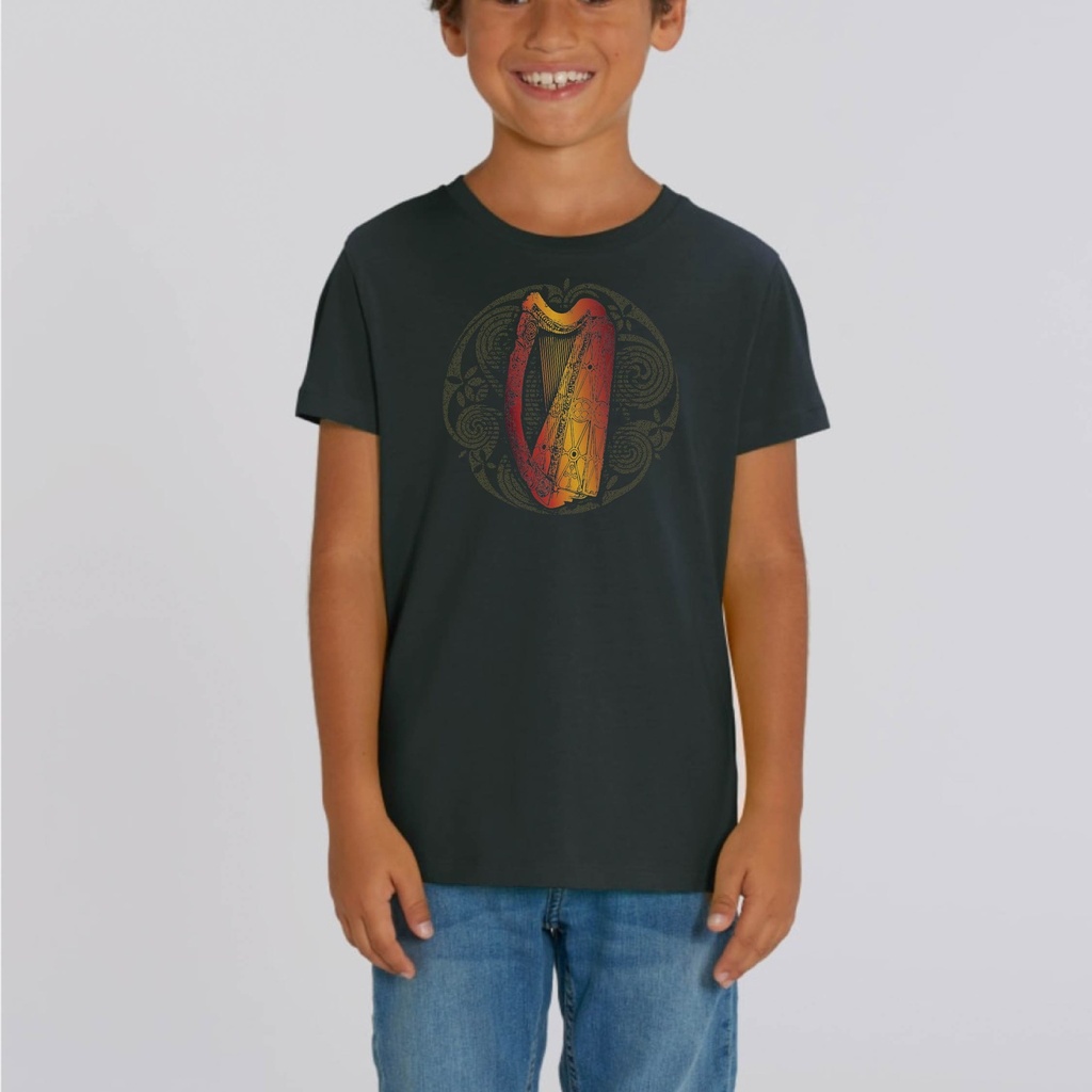 Celtic Harp Organic Kid T-Shirt