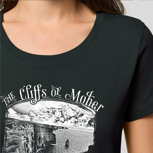 Monochrome Moher Cliffs Organic Women's T-Shirt